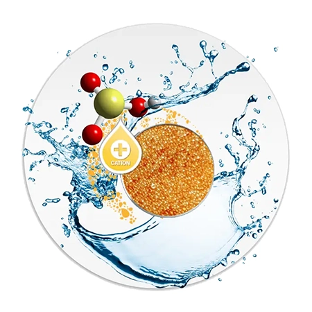 تصویر ذرات رزین کاتیونی